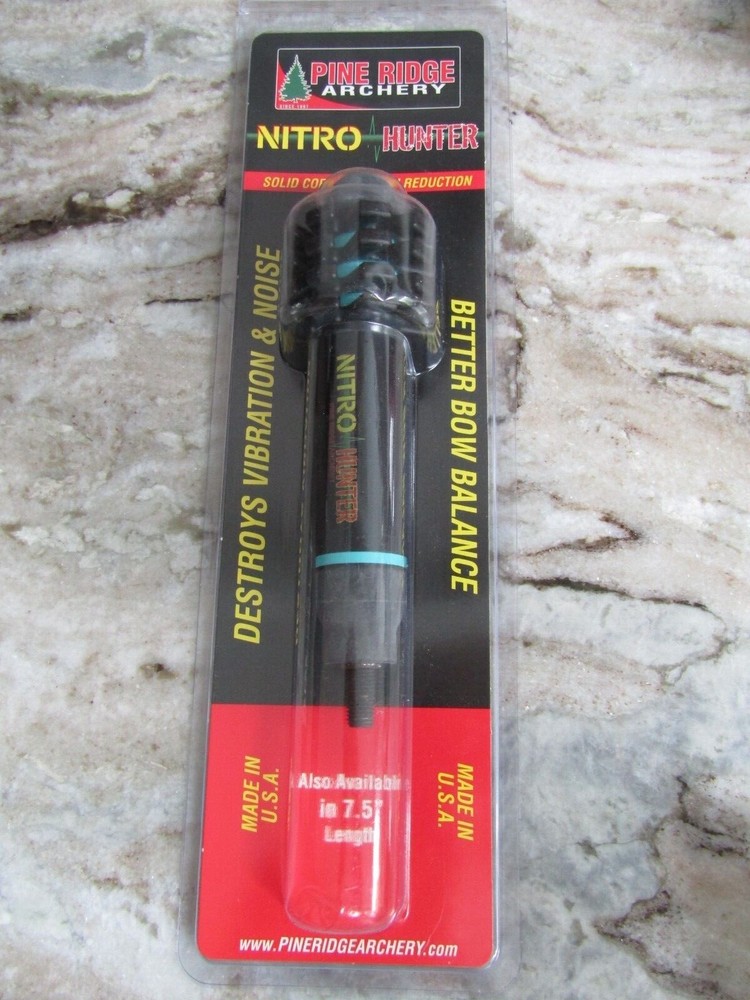 PINE RIDGE ARCHERY - NITRO HUNTER - 5.5" BOW STABALIZER - BLACK / TURQUOISE