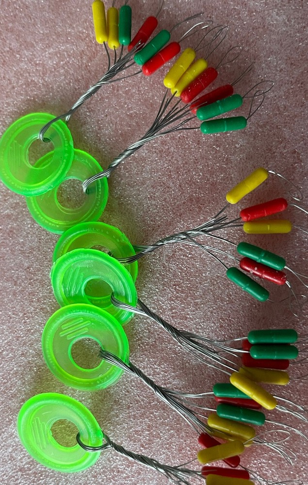 Braid Line Sliding Float Stops 36 X Stops  Rubber Grip LARGE SIZE STOPS