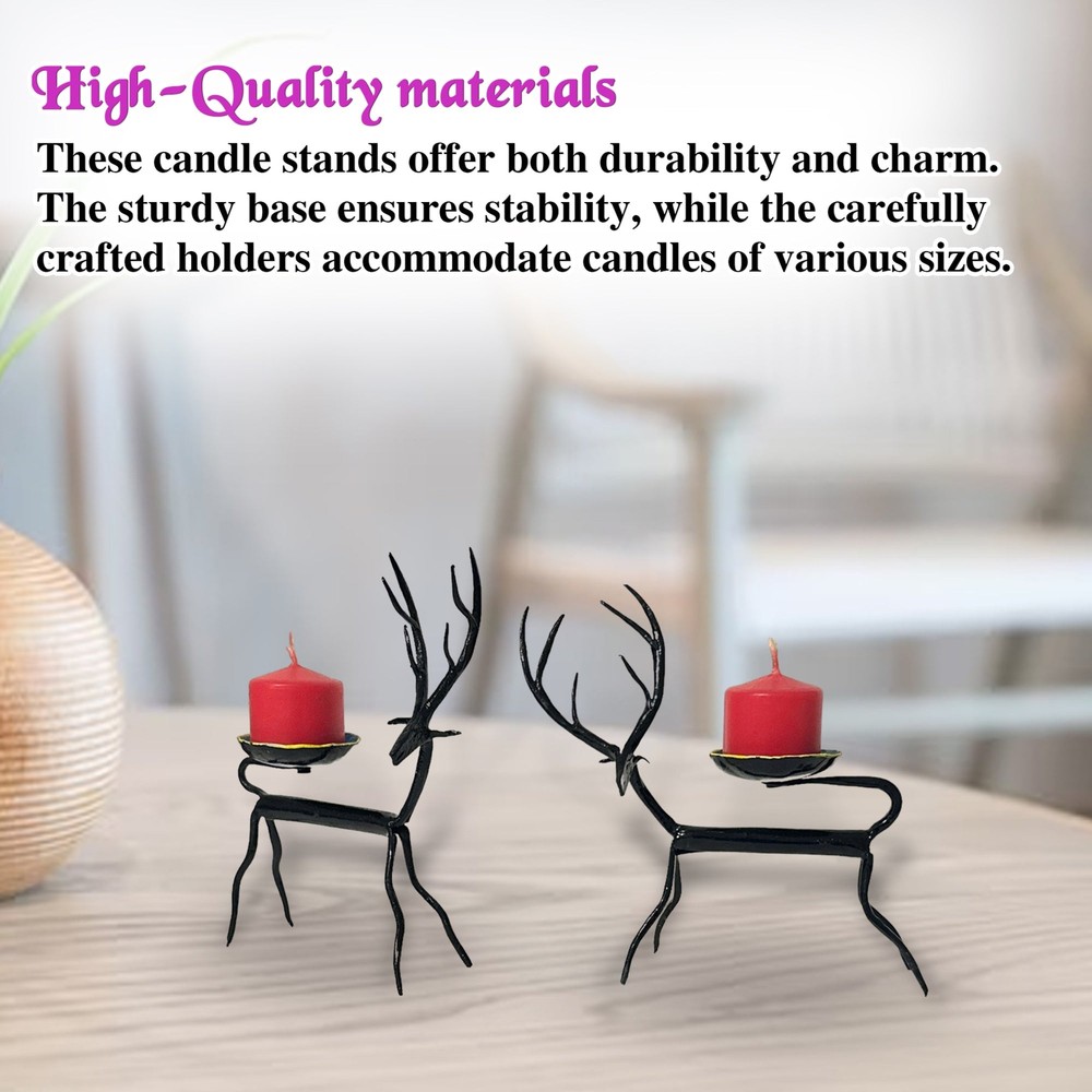 Handmade Deer Candle Stands