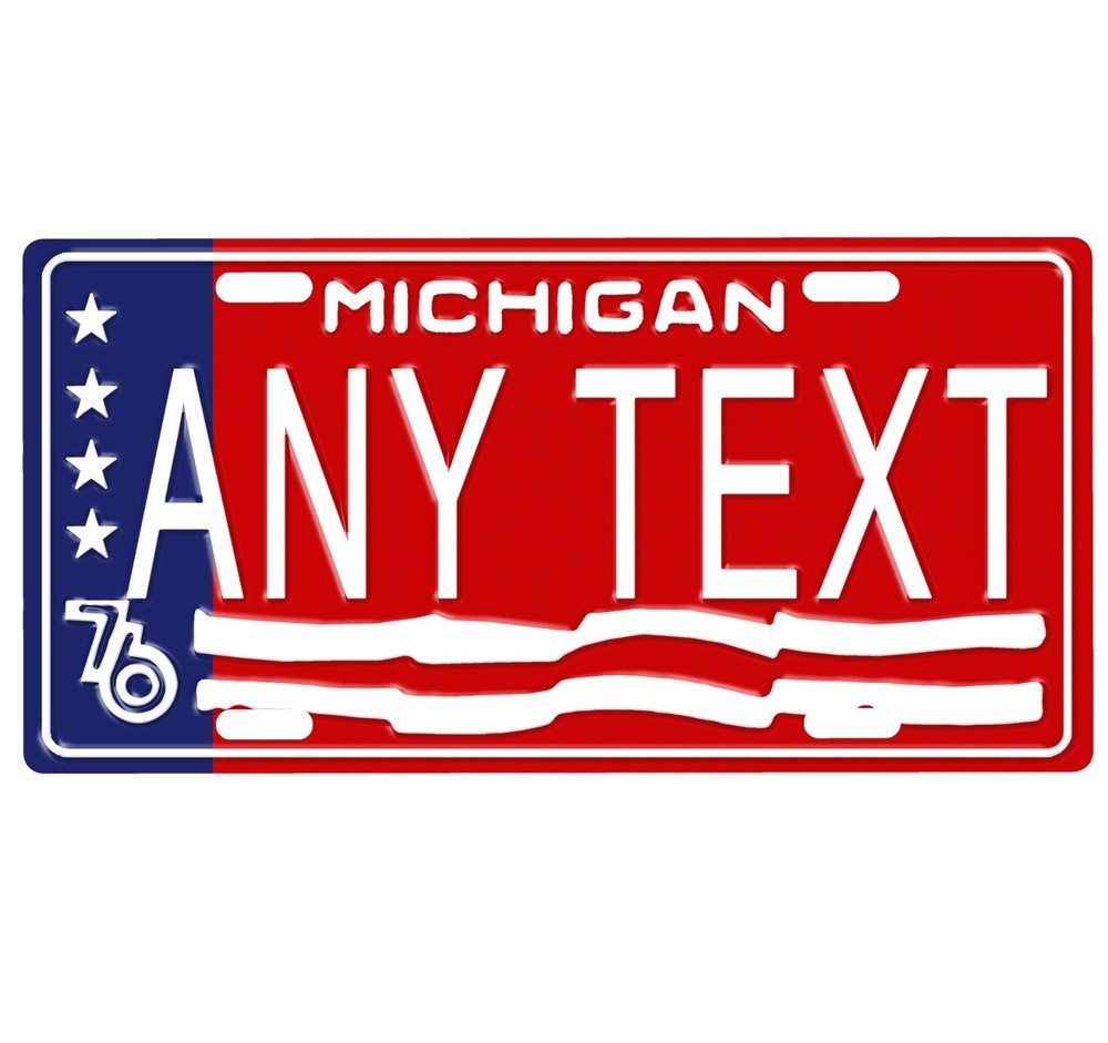 Novelty, Personalized State License Plates-Michigan 4. Three Sizes Available