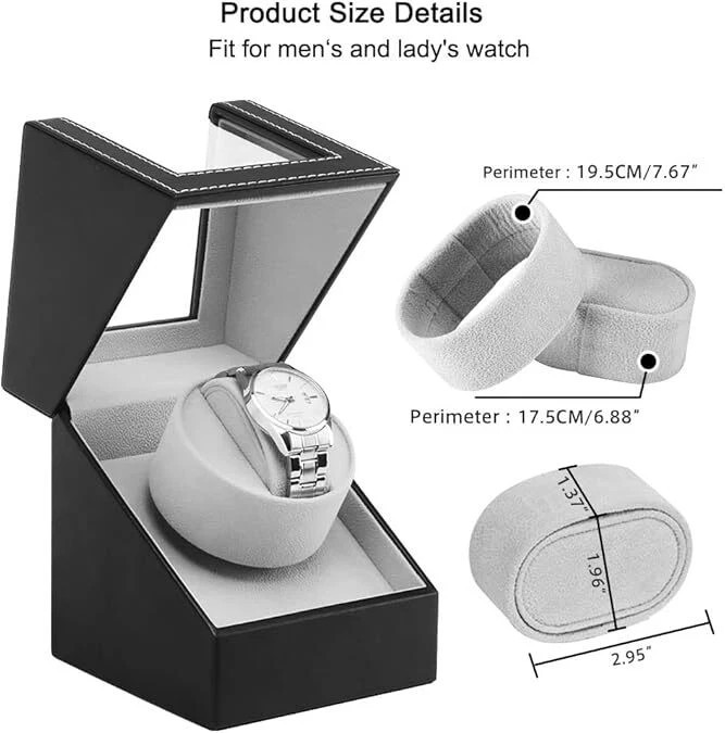 NEW Automatic Rotation Single Watch Winder Leather Storage Display Case Gift