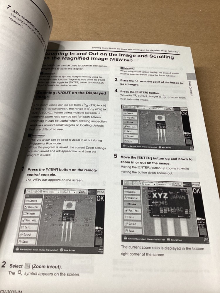 Keyence CV-3002 SERIES USERS MANUAL #138M81