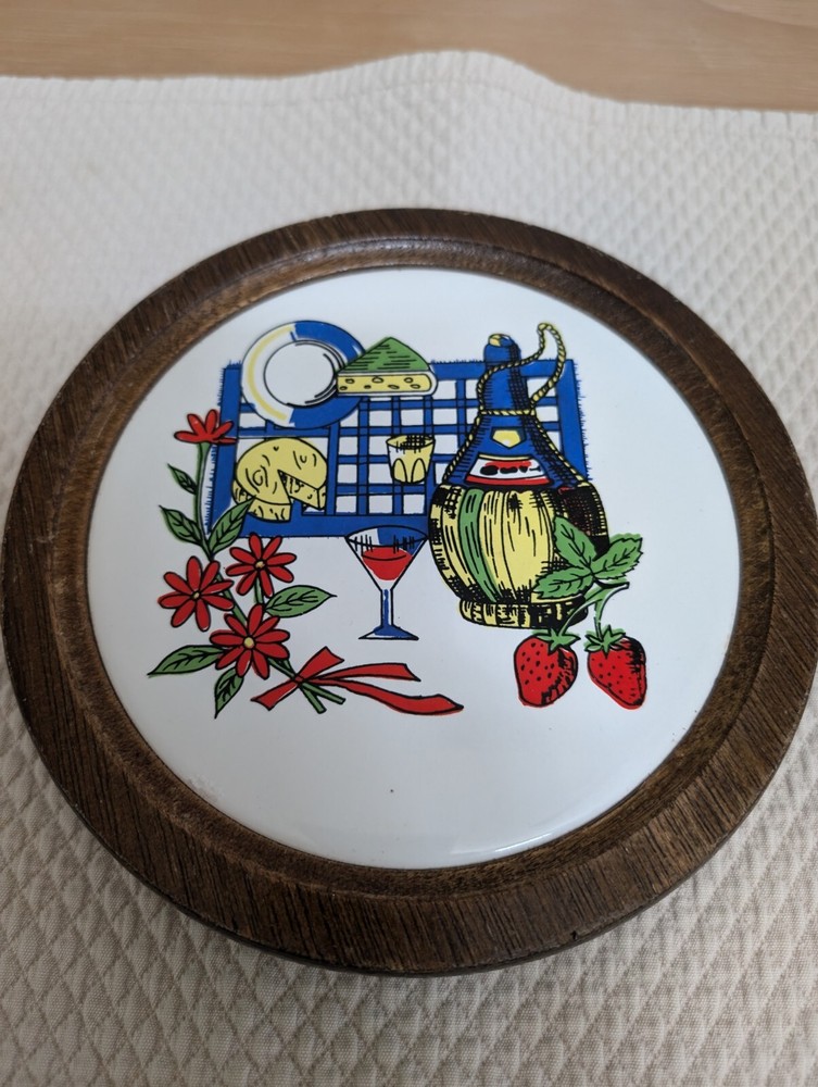 Vintage Hot Plate Ceramic Tile Trivet