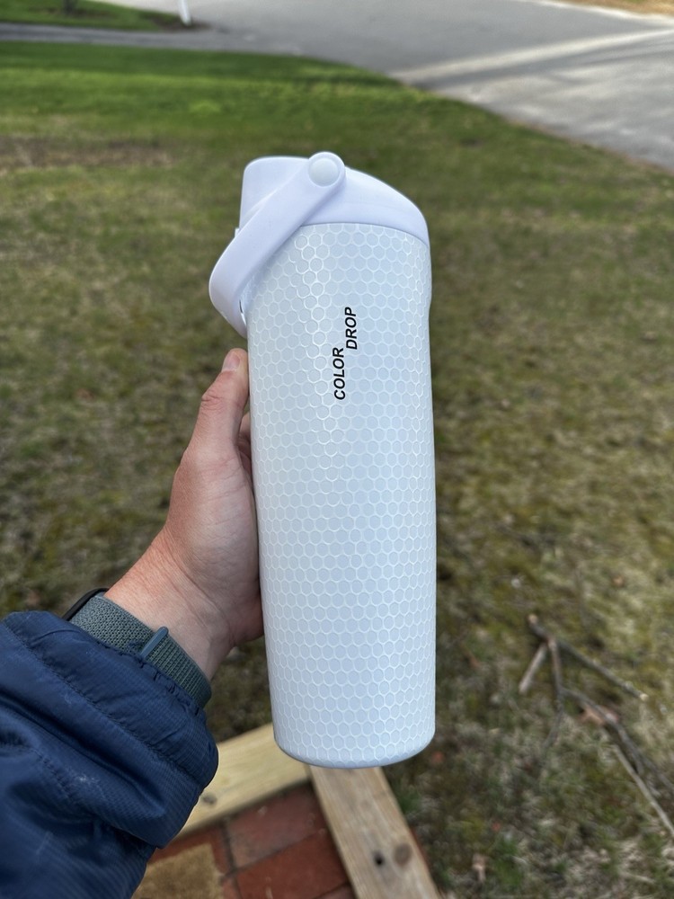 White Color Drop Golf Owala Bottle