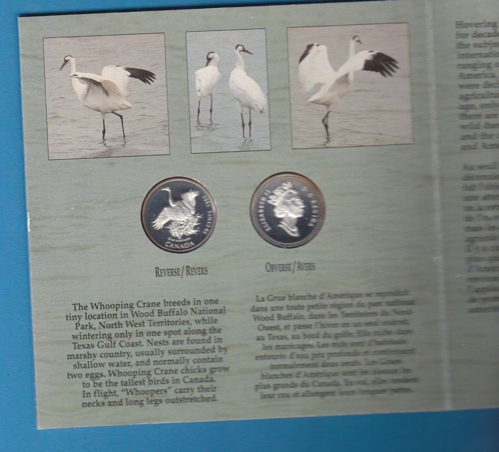 1995 Canada on the Wing Four 50 Cent Coins Sterling Silver Set