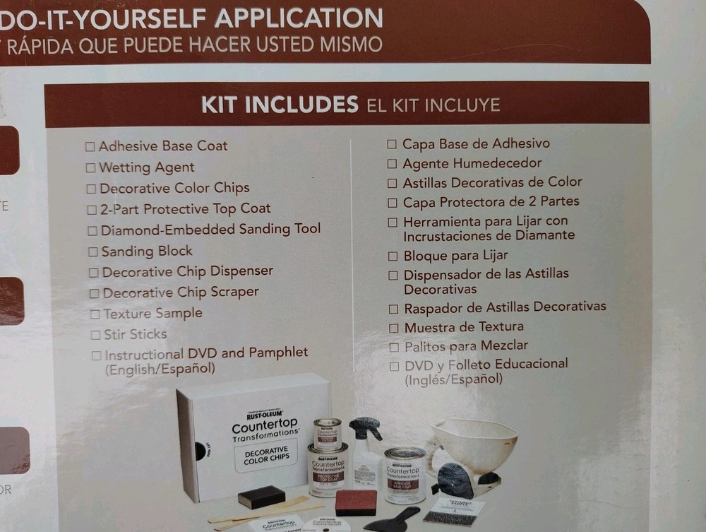 RUST-OLEUM 258285 Charcoal Countertop Transformations Kit 70 oz. Open Box +NEW+