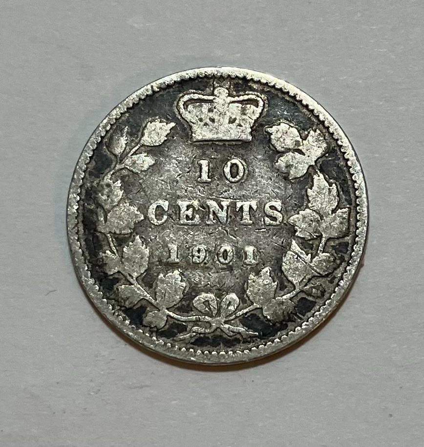 1901 Canada Silver 10 Cents