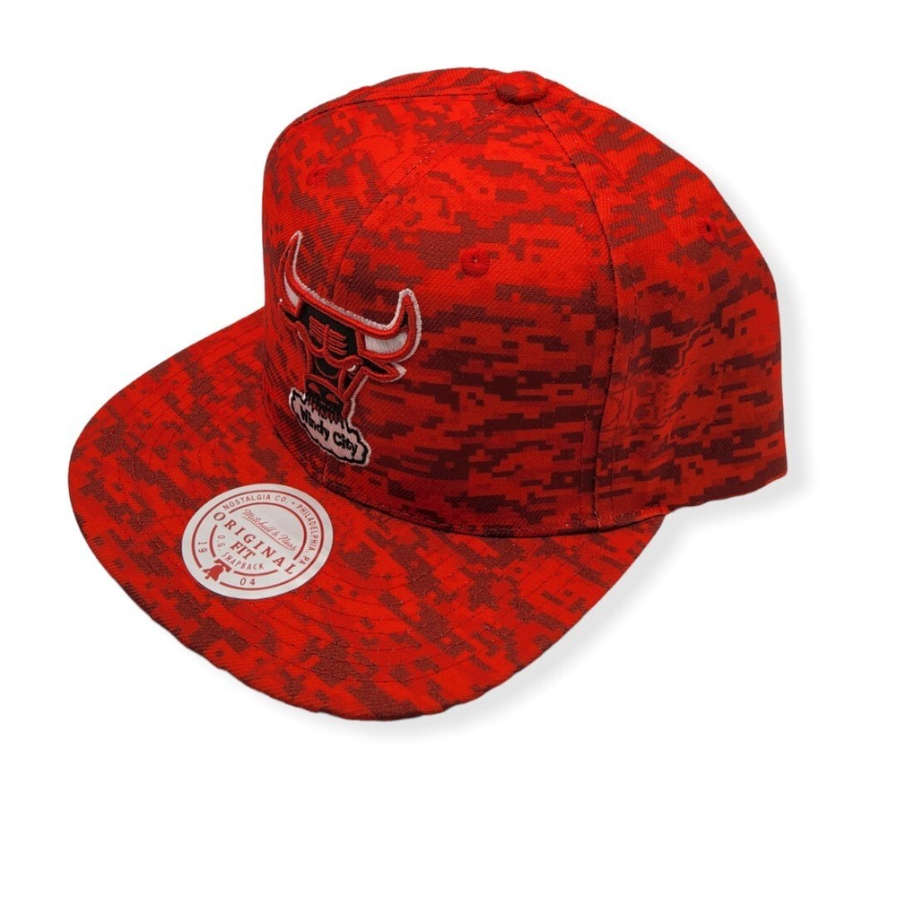 Mitchell & Ness Chicago Bulls Team Digi Camo Adjustable Snapback Hat Cap