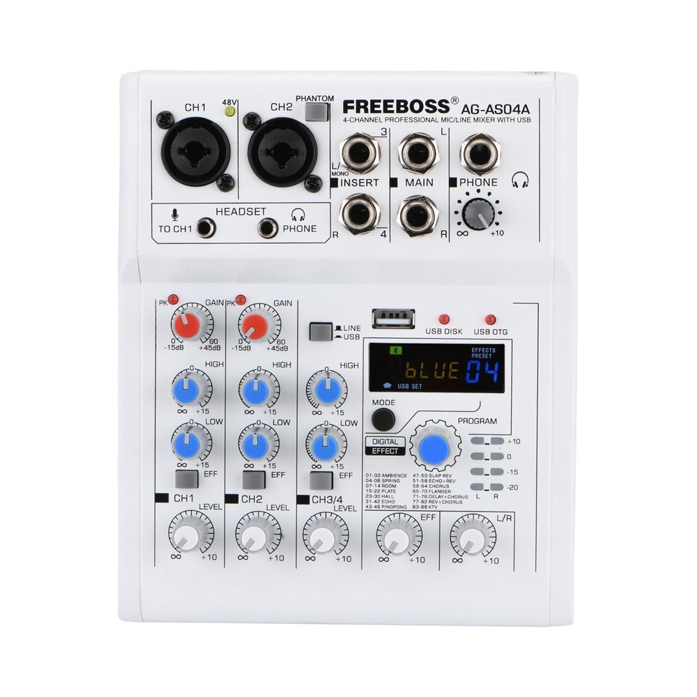 Live 4 Channel Mixer Mobile Phone Computer Small Mixer