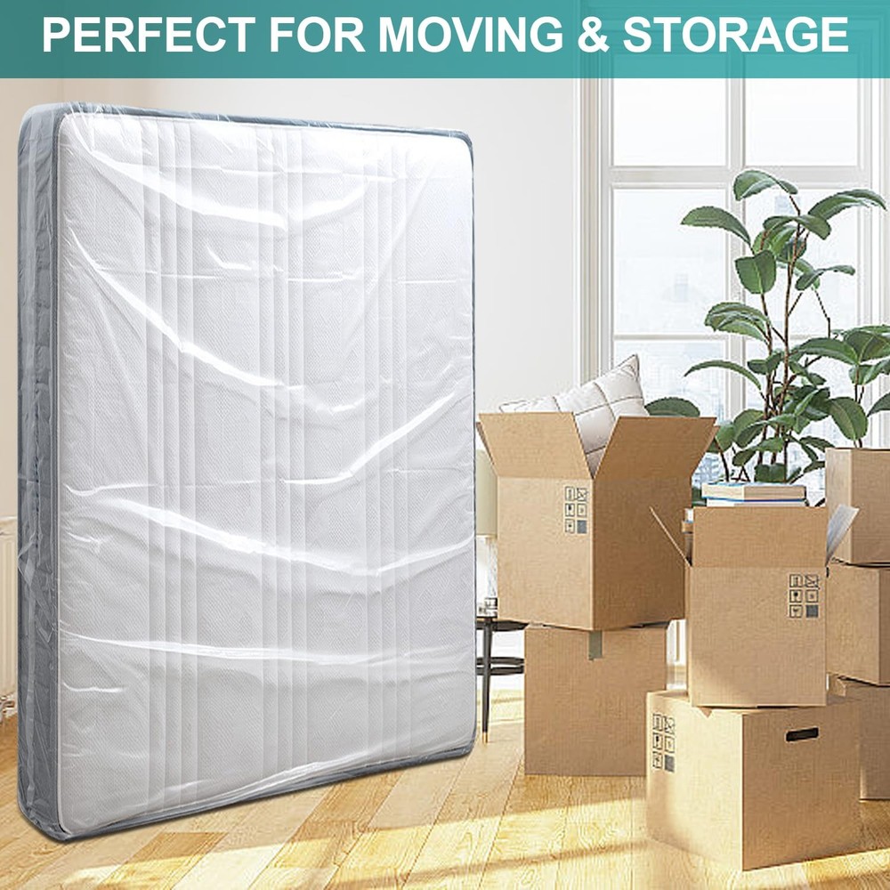 Mattress Bag for Moving Storage - Plastic Protector Twin/Full, 1pack