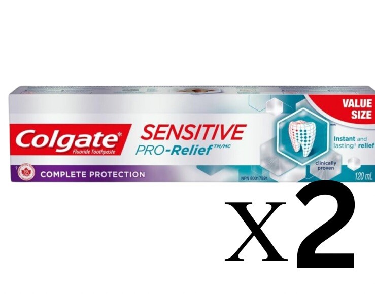 2 PACK X Colgate Sensitive PRO- RELIEF COMPLETE PROTECTION Toothpaste 2 X 12O mL