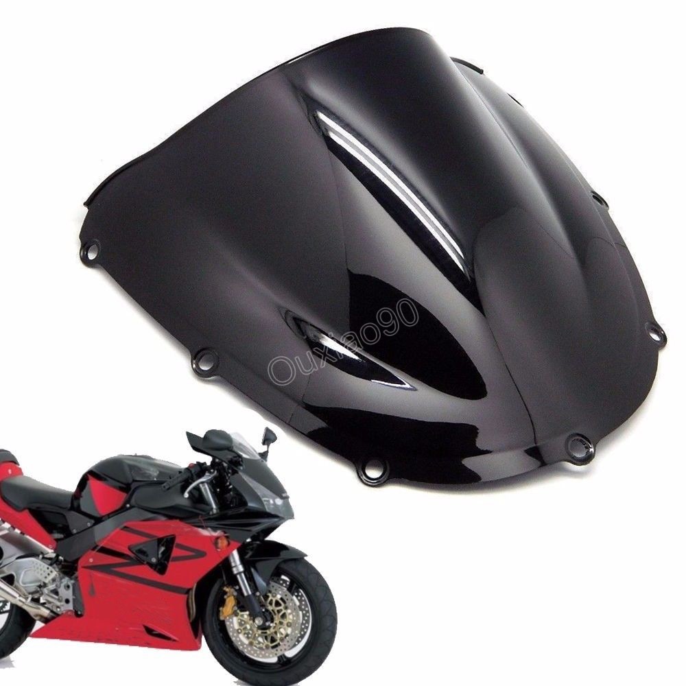 Blakc Double Bubble Windscreen Windshield Shield For Honda CBR954RR 2002-2003