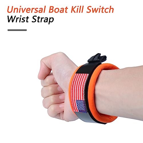 Boat Kill Switch Lanyard, Universal Jet Ski Floating Wrist Strap, Orange