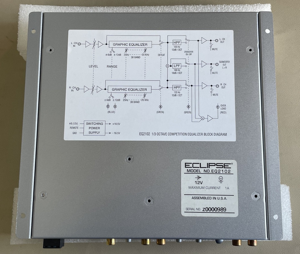 Old School Eclipse EQ2102 — 1/3 Octave Competition Equalizer, NOS #381