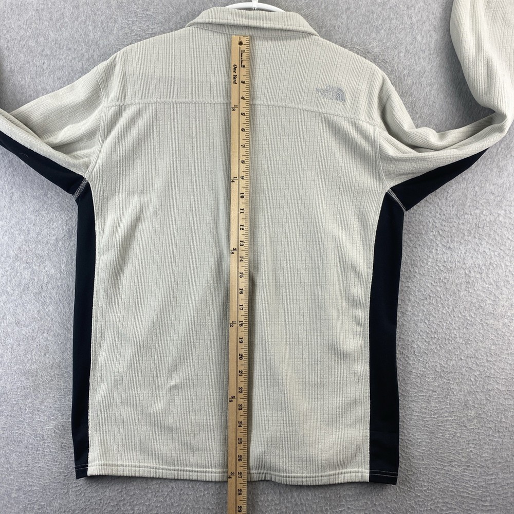 The North Face L Beige 1/4 Zip Pullover Long Sleeve Mock Neck Polyester