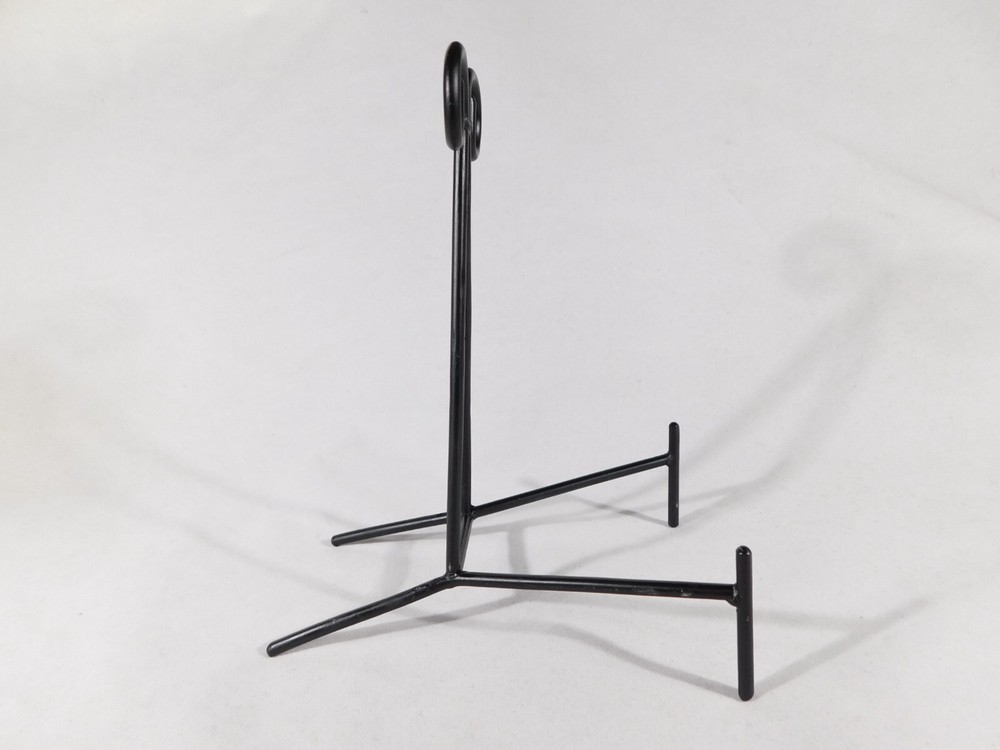 Easel Display Stand Scroll Design Black Metal Large Size