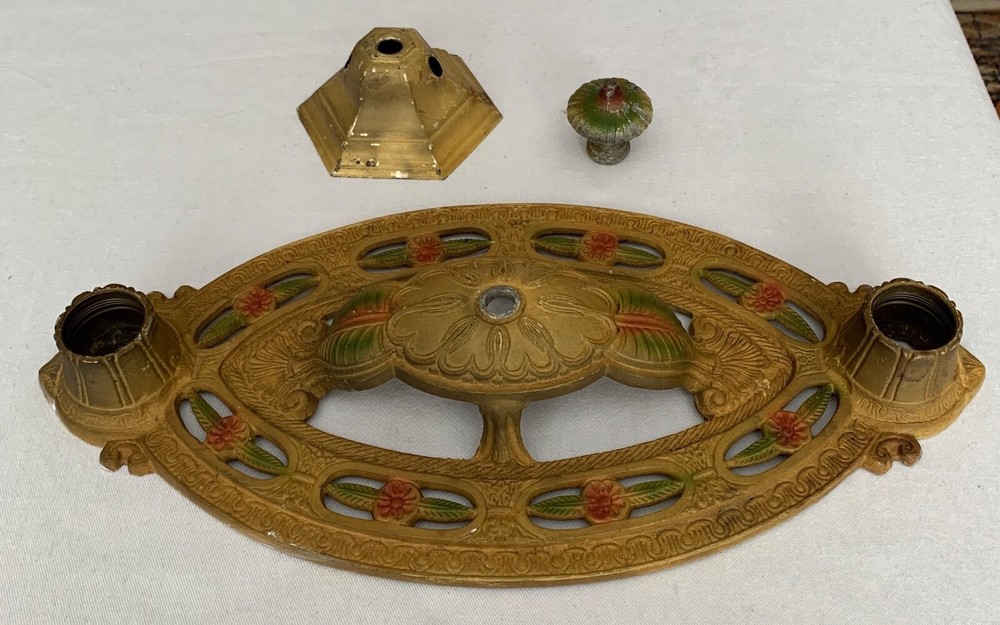ART DECO  CEILING LIGHT FIXTURE  TWO LIGHTS  C. 1930  YONIC DESIGN