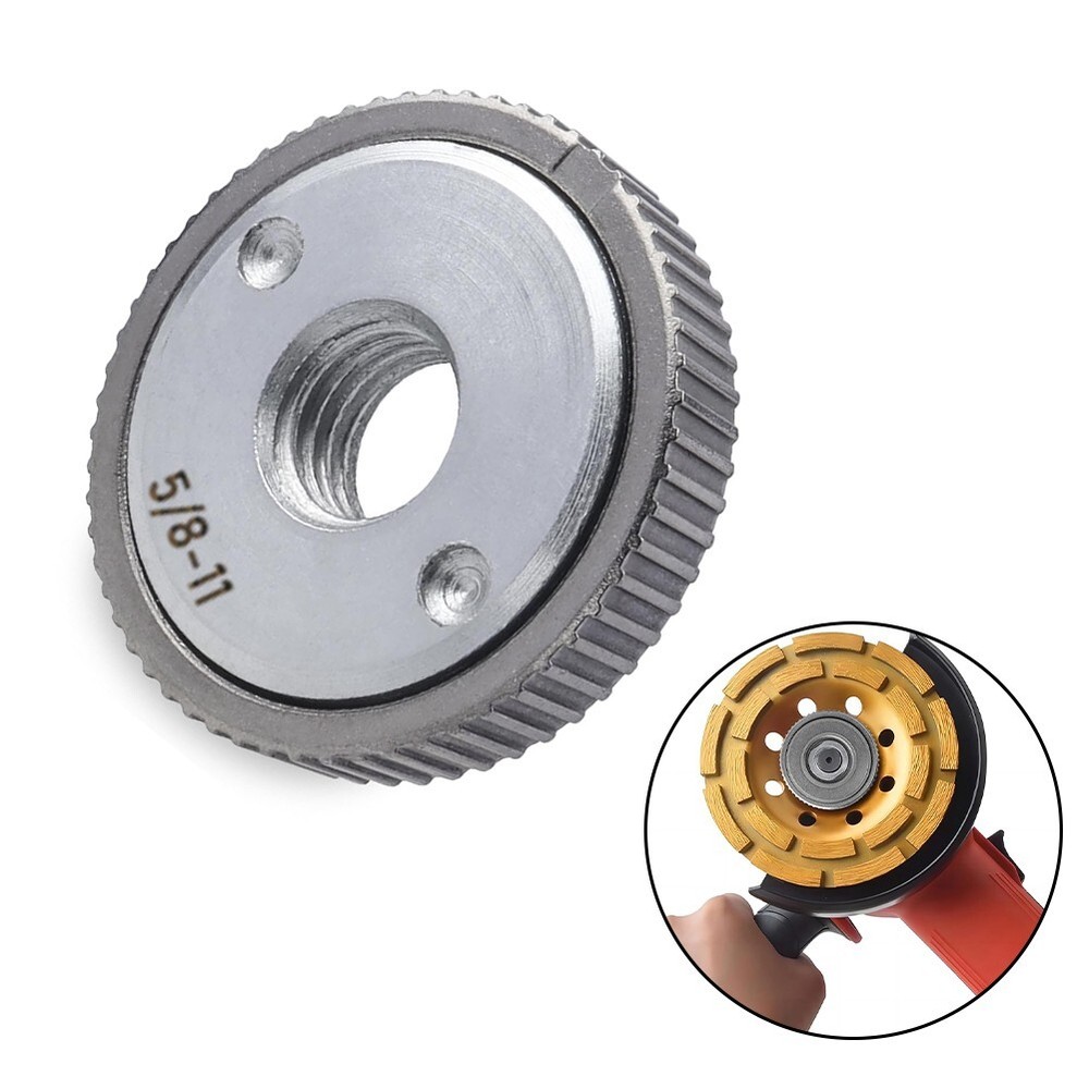 Flange Nut for Angle Grinder Secure Clamp Design 5/8 11 Spindle Compatibility