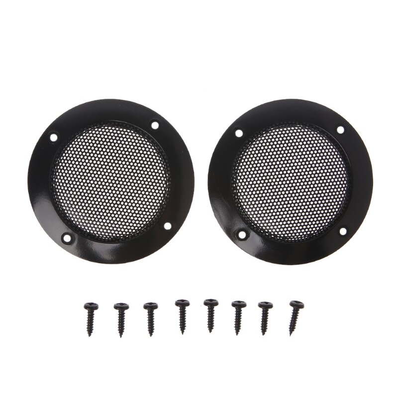 2pcs 2" Speaker Grill Mesh Decorative Circle Woofer Guard Protector Replacement