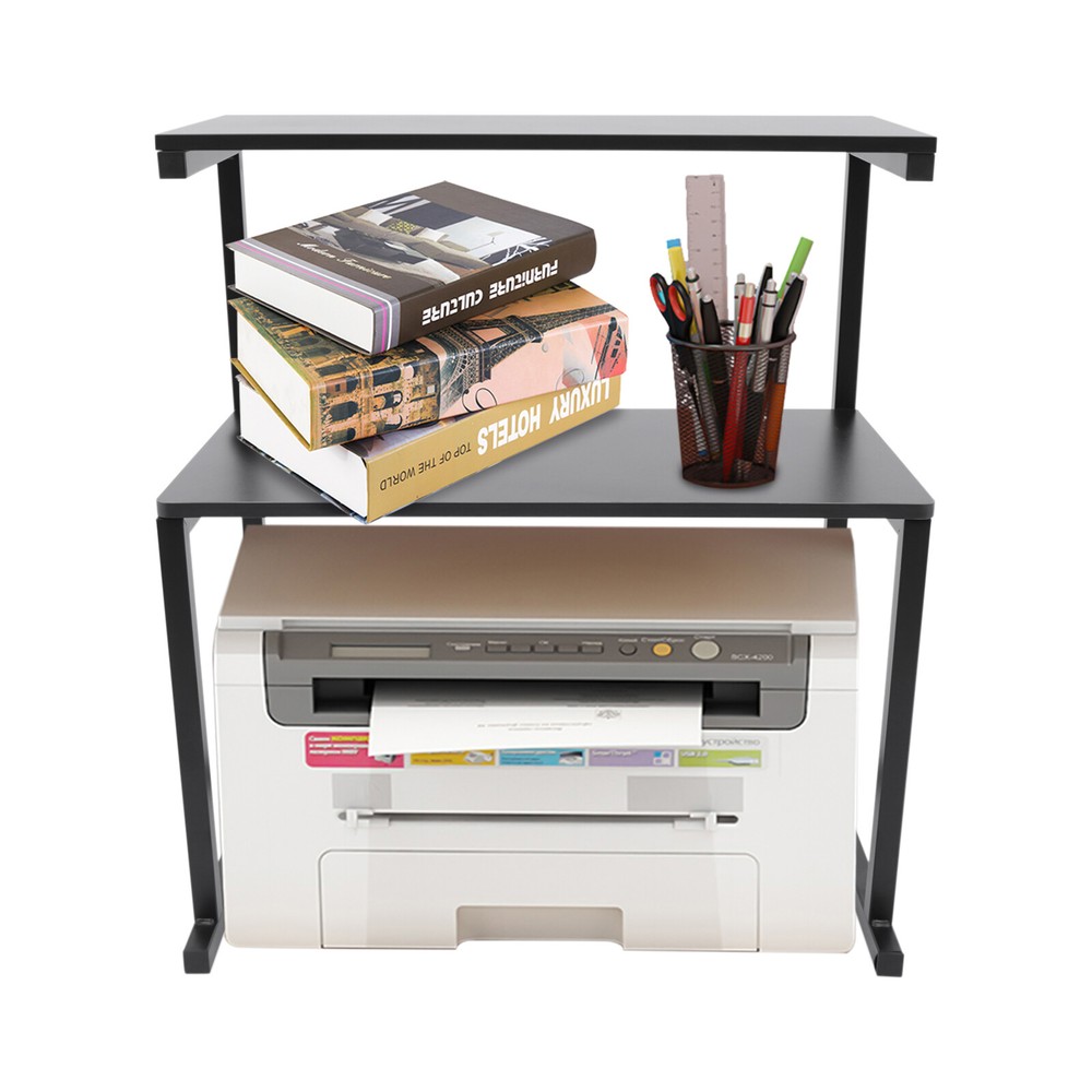 Large Capacity Office Home Iron Printer Stand Table Storage 3-Tier Desktop Shelf