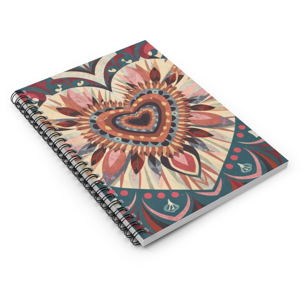 Hearts Spiral Notebook - Ruled Line
