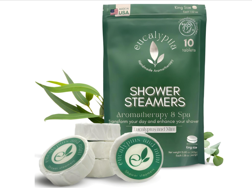 Mint Eucalyptus Shower Steamers – 10 Pack Aromatherapy Tablets for Relaxation