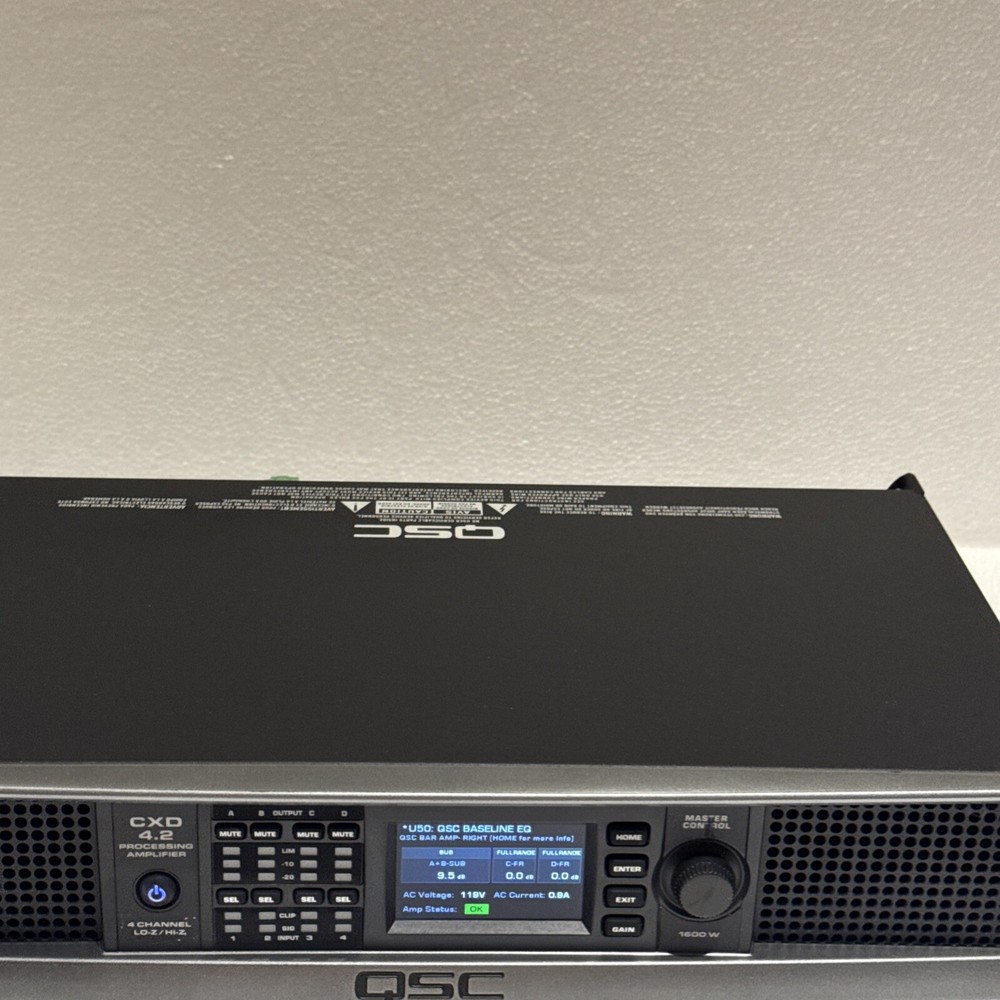 QSC CXD4.2 , 4 Channel Network Processing Amplifier