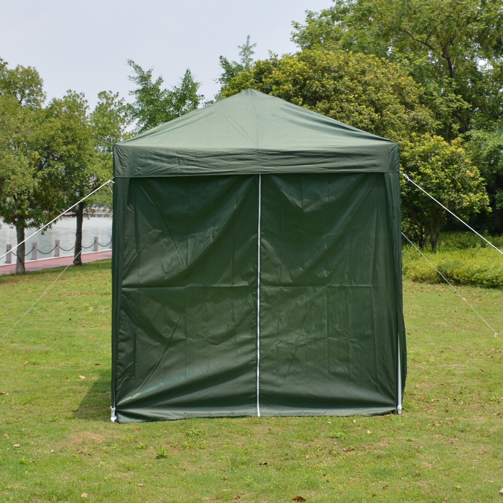 2 x 2m Two Doors&Two Windows Practical Waterproof Right-Angle Folding Tent Green