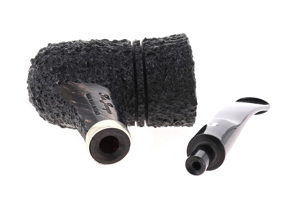 Pipe Ser Jacopo dalla Gemma R1 A dark rusticated shape freehand silver ring