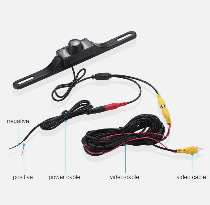 Rear view Backup Plate Camera Kenwood DNX574S Install Kit