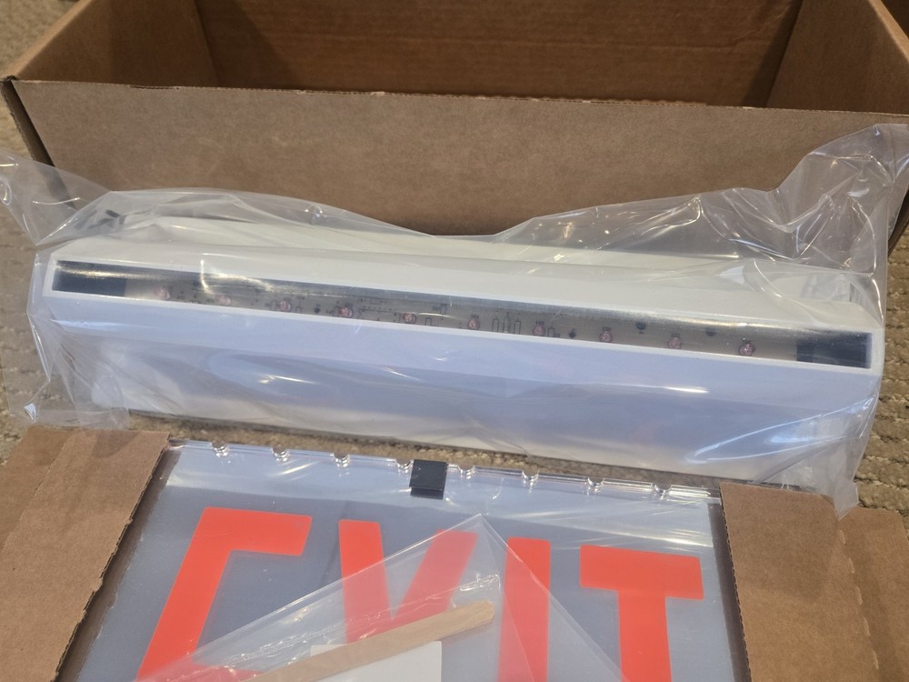 Isolite AX1-RW LED Exit Sign - Red Letters/White Housing Ceiling Surface Mount
