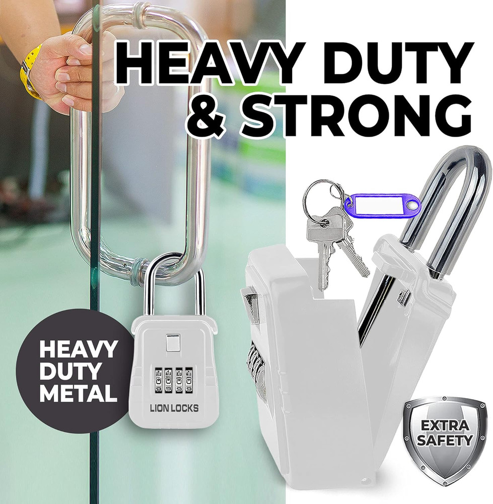 1500 Key Lock Box with Code - 6 Pack, Secure Outdoor Key Storage Solution