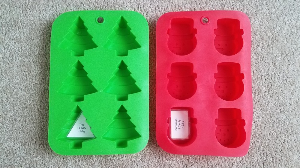 Silicone Soap Molds Snowman & Christmas/Pine Tree