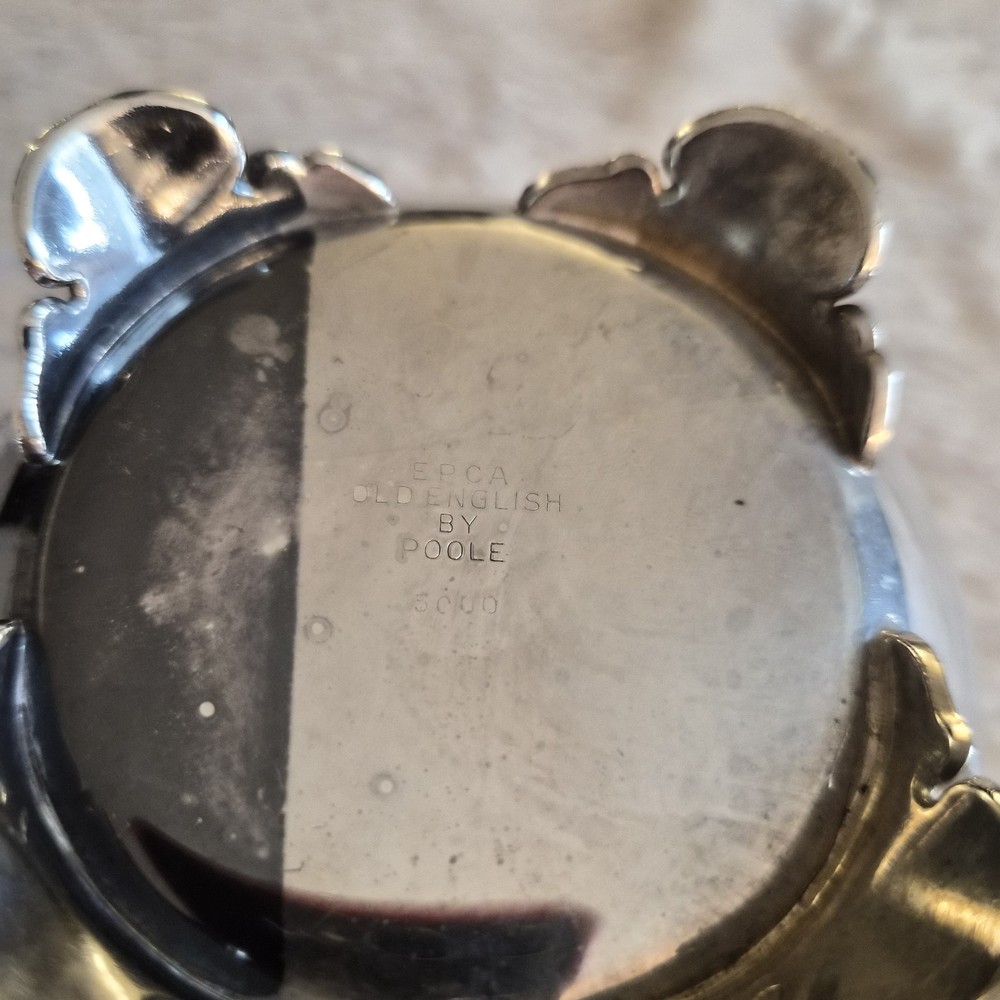 Vintage Silver Plate Creamer Patterned Old ENGLISH By Poole