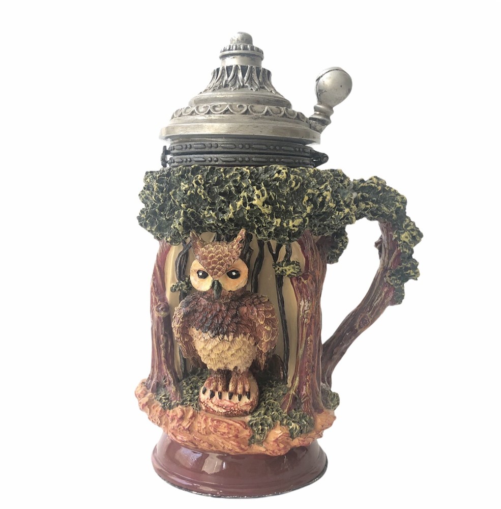 Nini Mini Wise Owl Beer Stein Trinket Holder Barware Decor