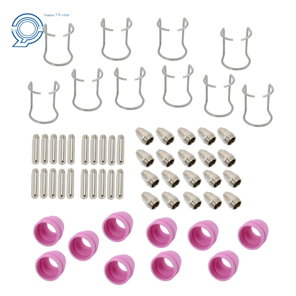 60 PCS Durable Plasma Cutting Machine Torch Nozzles & Electrodes Kit for CUT50