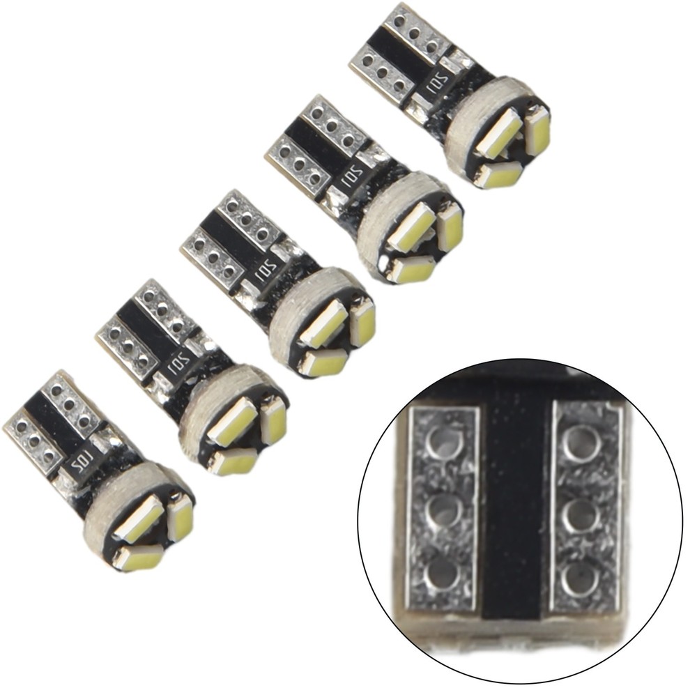 Long lasting T5 White LED Bulbs for Car Dashboard Easy Installation 10 Pack