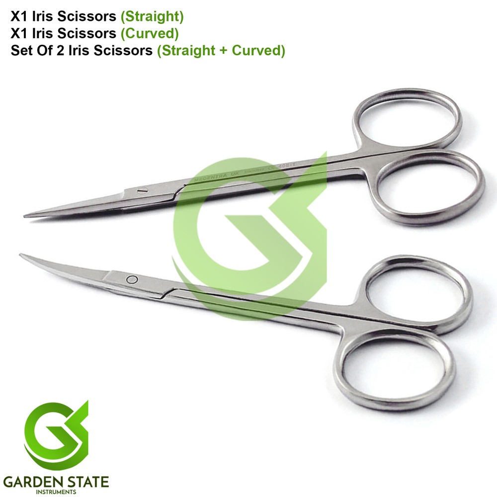 Dental Iris Gum Scissors Sharp Straight + Curved Surgical Veterinary Instruments