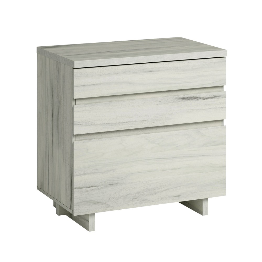 Off White Gray Lateral File Cabinet, 2 Drawer File Cabinet with Lock