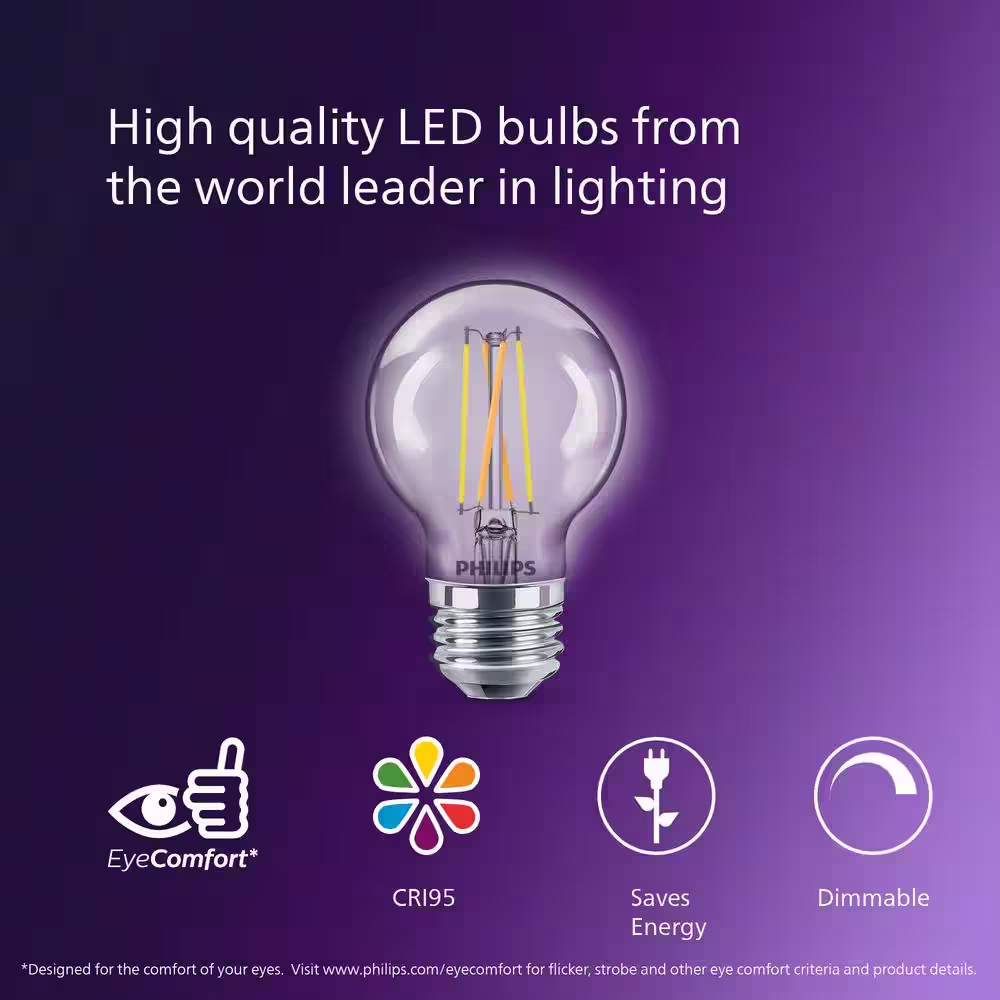60-Watt Equivalent Ultra Definition G16.5 Clear Dimmable E26 LED Light Bulb Soft