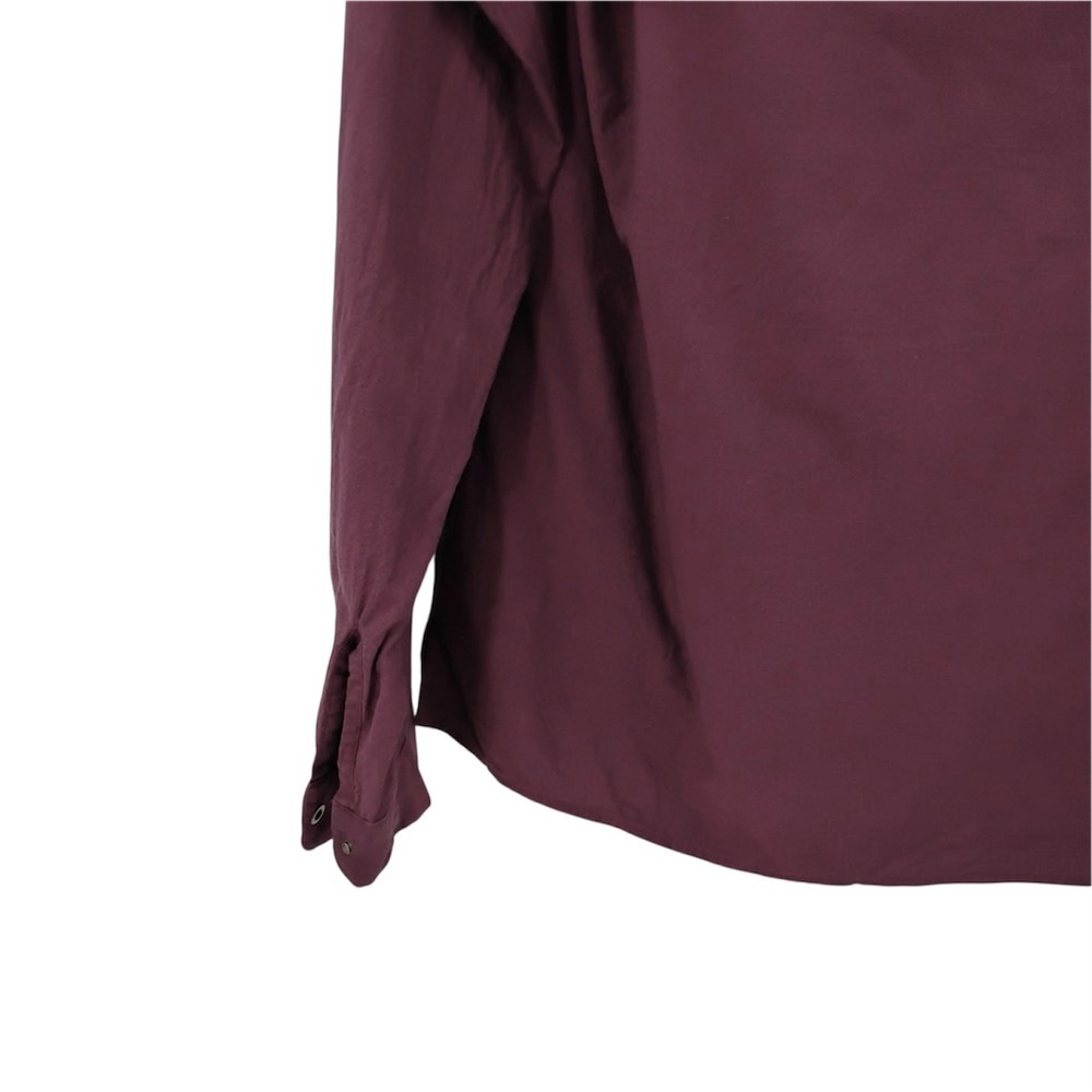 J Lindeberg 1/2 Zip David Crepe Moline Pullover Golf Shirt Maroon Red Medium