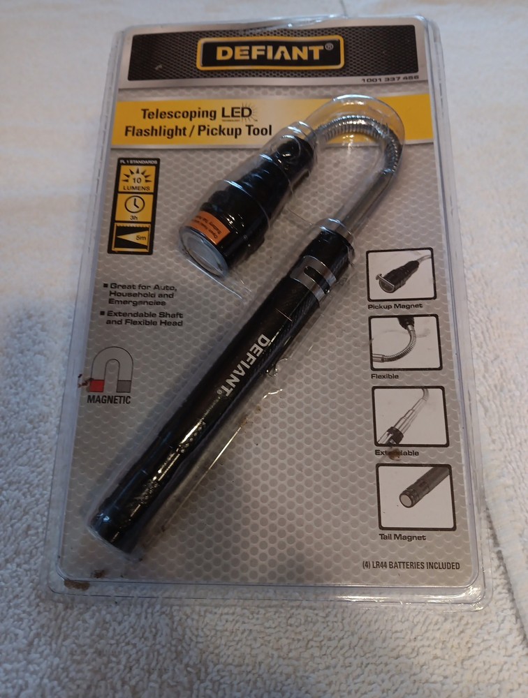 New Defiant Telescoping LED Flashlight and Magnetic Pickup Tool