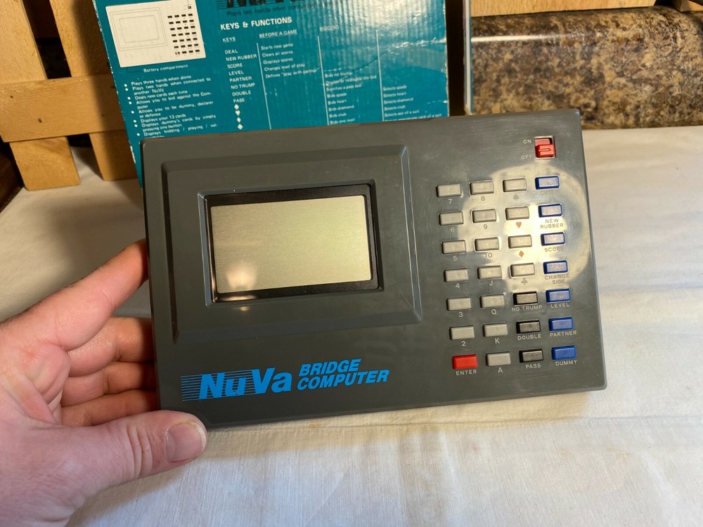 Vintage 1987 Nuva Bridge Electronic Computer Handheld Game ~ Working