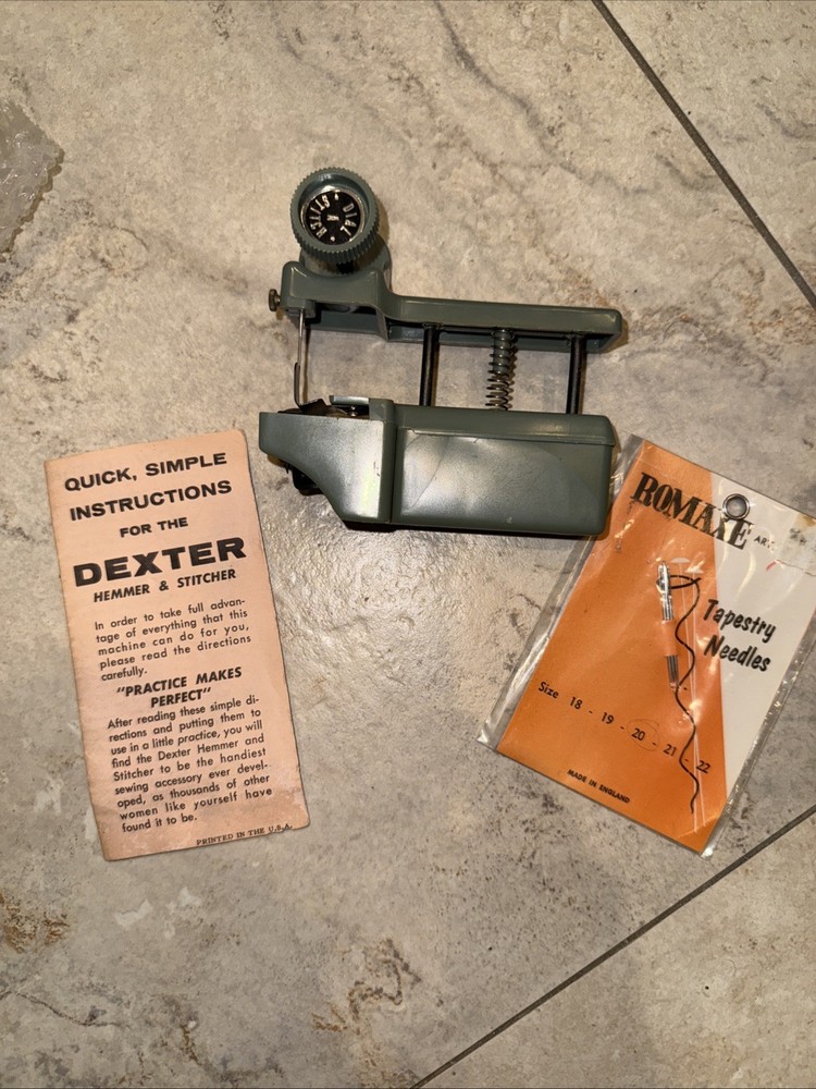 Dexter Automatic Hemmer & Stitcher Spool Thread Needle Threader Made In USA