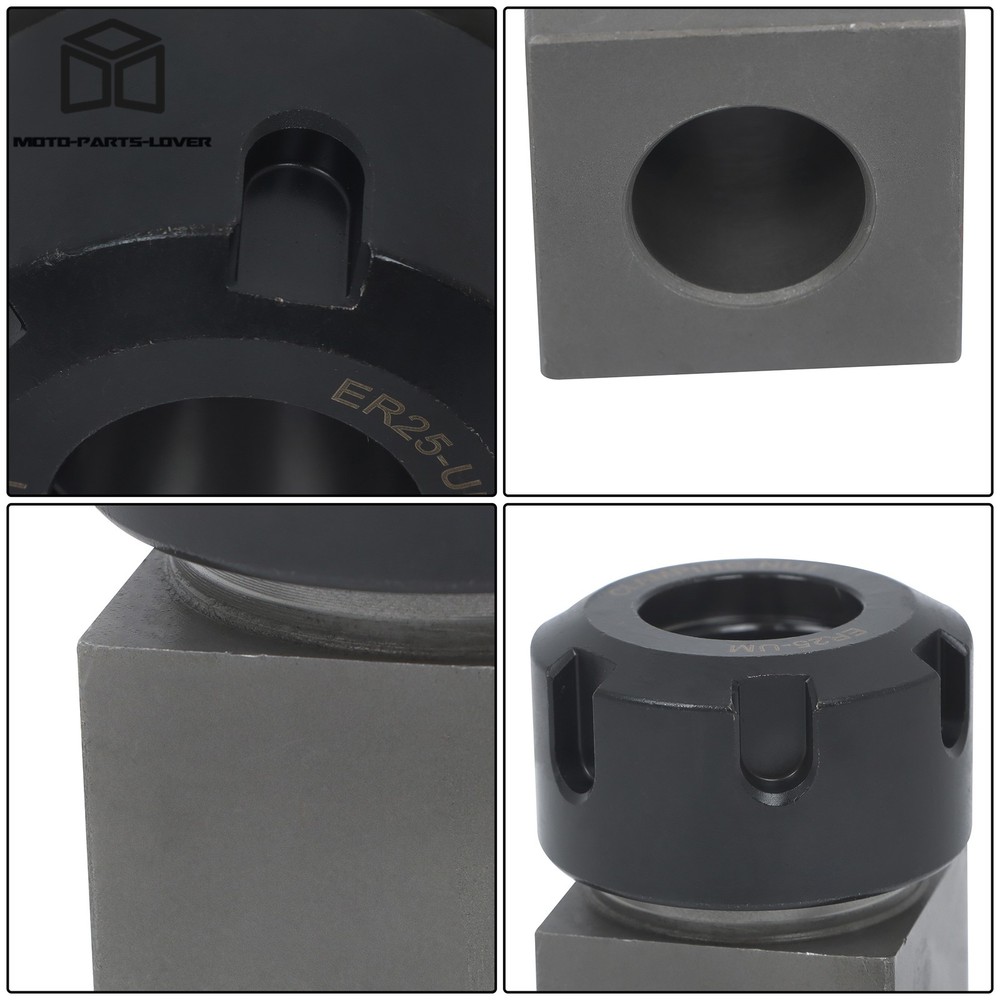 ER25 Square Tooling Block for Multi-Sided Machining Operations