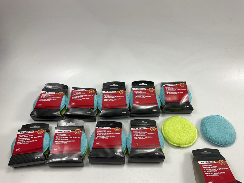 AutoCraft AC266 - 6" Diameter Microfiber Applicator Buffing Pads - 20 TOTAL