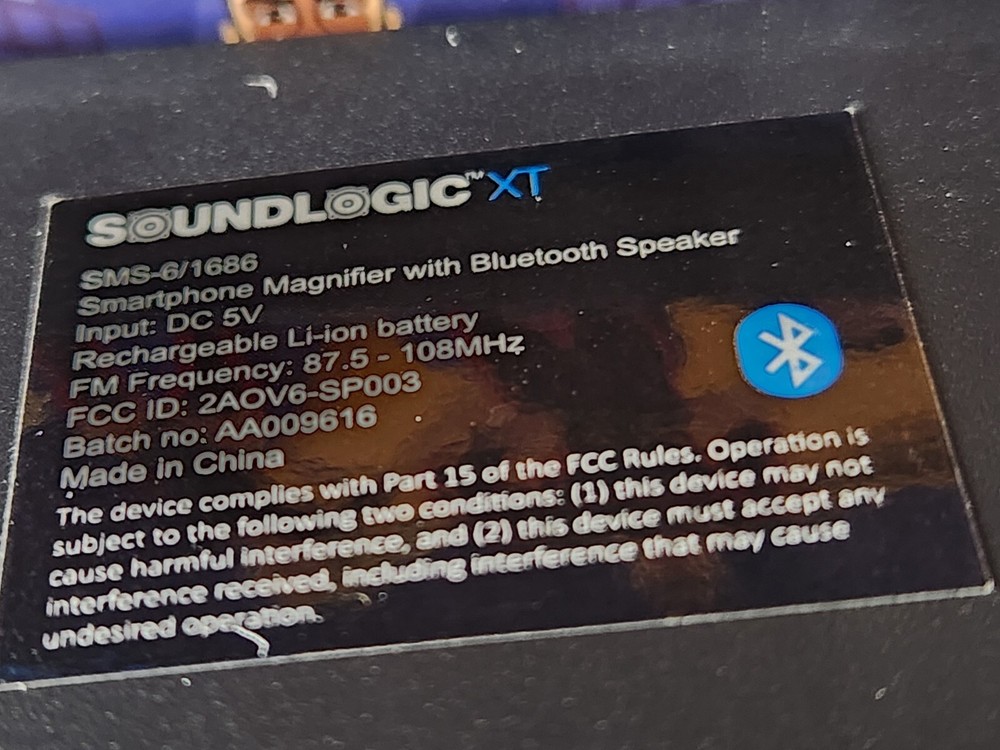 SoundLogic XTSmartphone Magnifier & Amplifier with Bluetooth Speaker Not Tested