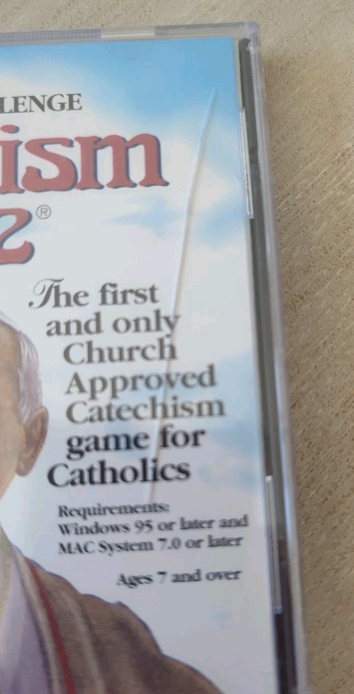 📀 Catholic Challenge Bible Game & Catechism Game (2 PC CD-ROMs, 1996, Divinity)