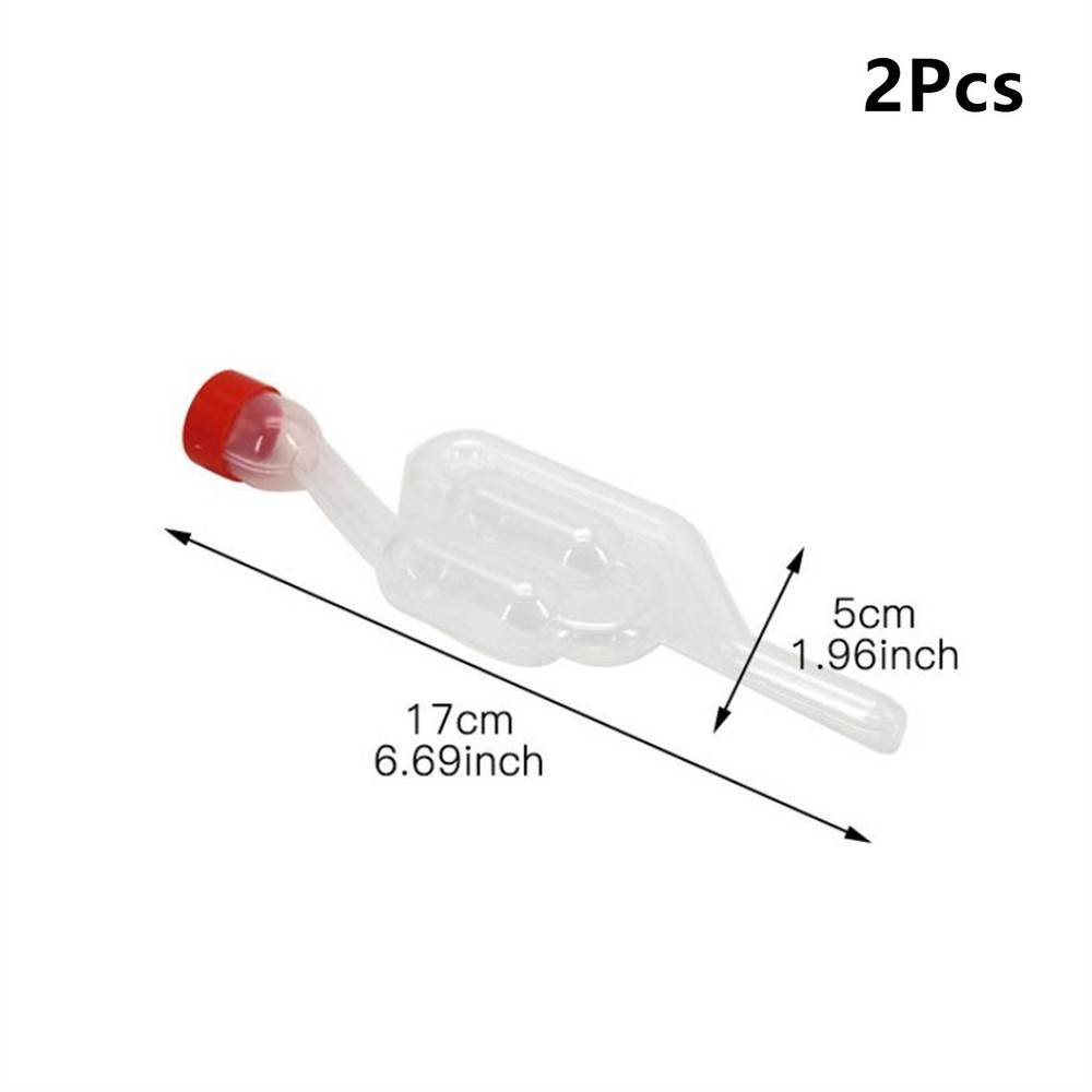 2PCS Transparent One-way Wine Air Lock Beer Brewing Fermentation Exhaust Valve