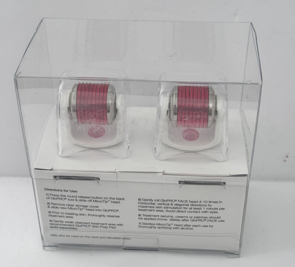 GloPro Replacement Microtip Face Heads Brand New IN Box 2 Pcs